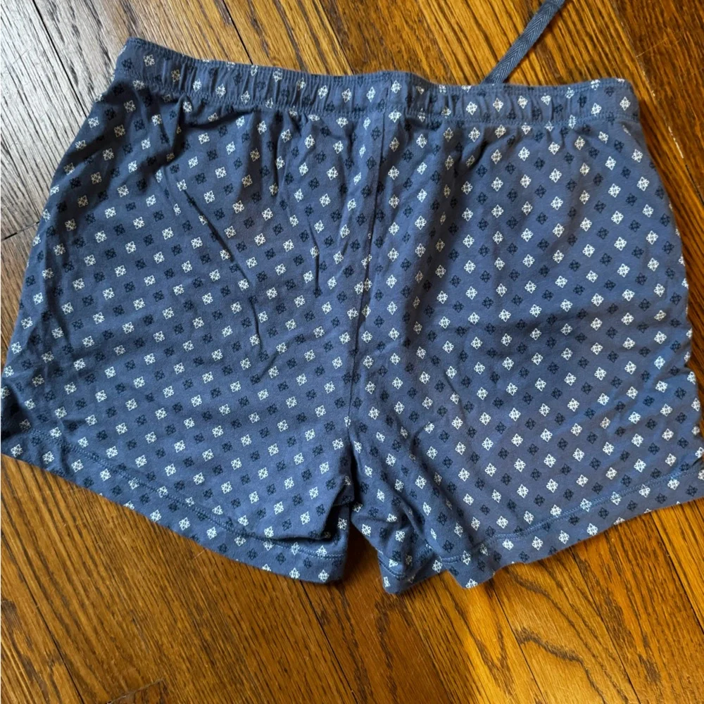 Felina Navy Blue Printed Drawstring Sleep Shorts - Picture 3 of 3